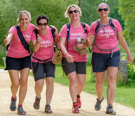 Smaak pint Verrijken Roze dames-T-shirt Walk for Think Pink
